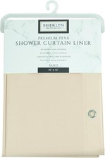 Brooklyn Bath Co. Premium PEVA Shower Curtain Liner Beige, 70 x 72 Inch,