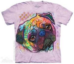 Dean Russo LOVABLE PUG Dog T-Shirt Holiday AUTHENTIC Mountain New