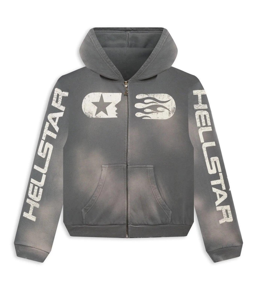 Hellstar Studios Zip Hoodie Gray | eBay