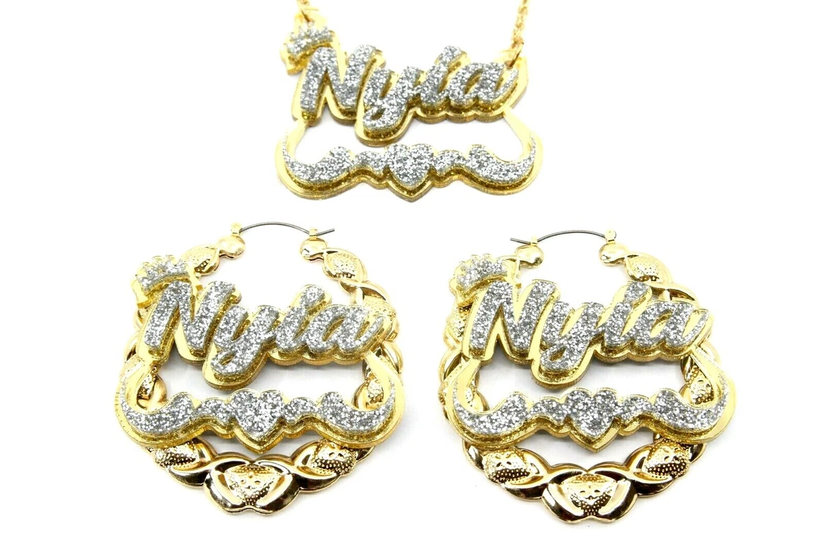 Nameplate jewelry hotsell sets