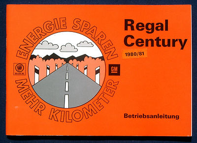 Owner's Manual   Betriebsanleitung 1980 / 1981 Buick Regal   Century (D)