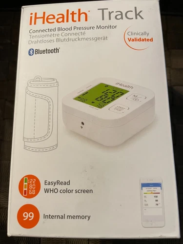iHealth Track Connected Blood Pressure Monitor Wireless Bluetooth KN-550BT-STD