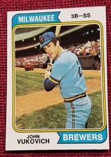 John Vucovich -  Millwaukee  Brewers -  Topps 1974 - Card  #349 - 3rd Base SS