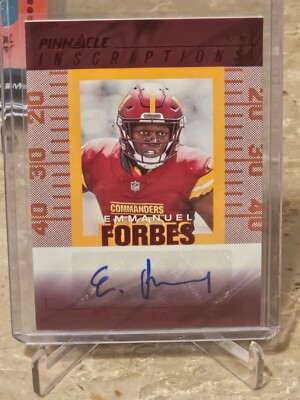 Emmanuel Forbes 2024 Panini Encore Pinnacle Inscriptions Auto Red /50 #PI-EFS
