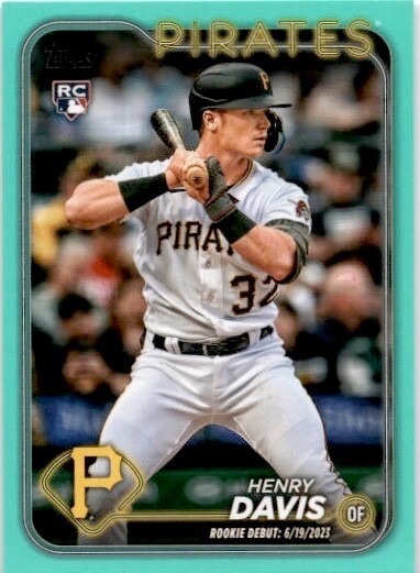 2024 Topps Henry Davis 295 RC Fanatics Aqua | Pittsburgh Pirates