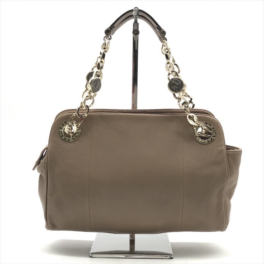 Auth BVLGARI Monete Leather Chain Hand Bag Beige From Japan | eBay