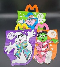 Vintage Halloween Trick or Treat Bags McDonalds Witch Ghost Frankenstein 1990
