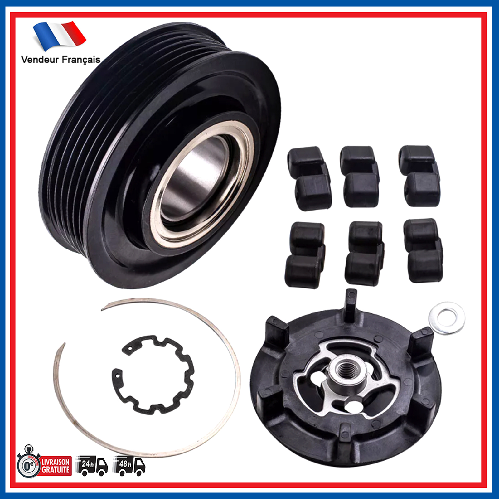 Embrayage compresseur clim Audi A6 C6 résout problème climatisation air chaud 8E0260805BA
