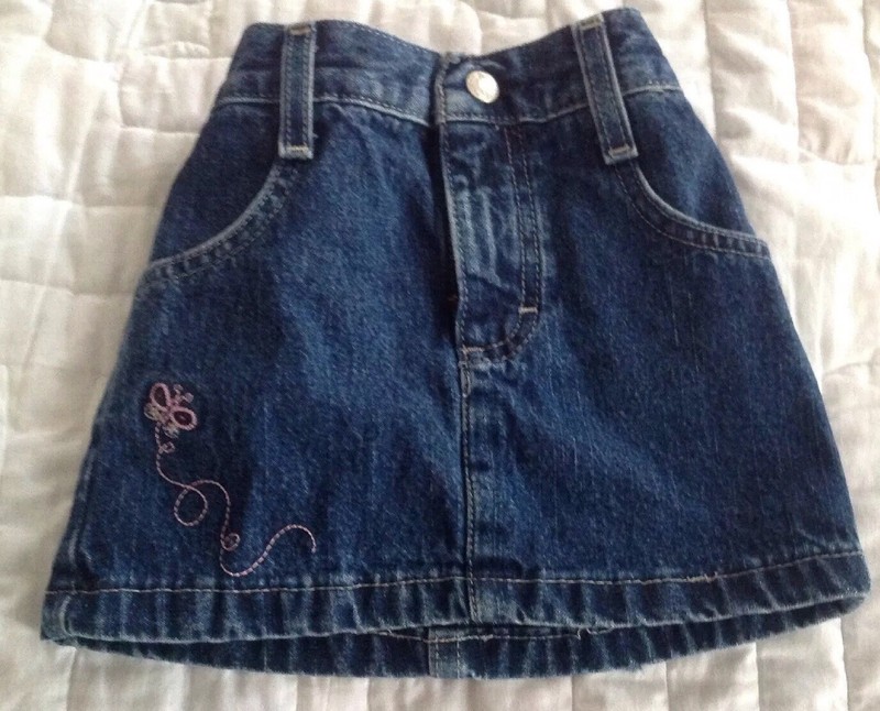 Vintage Riders Girls Denim Skirt Size 18 Months 