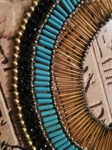 egyptian collier ethnic jewelry rare necklaces antique jewels collectibles charm - Picture 6 of 24