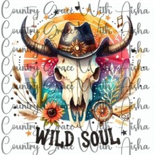 Sublimation Transfer Wild Soul Skull Ready to Press Paper Ink Heat Transfer