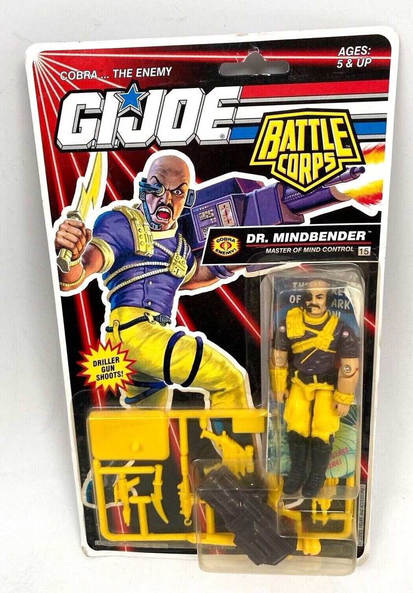 Gi Joe Cobra Battle Corps Dr Mindbender Action figure vintage