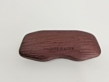 COTE D AZUR EYEGLASSES SUNGLASSES BURGUNDY CASE WITH SPARKLES