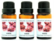 3 Anise 1/2oz Premium Grade Scented Fragrance Oil Crazy Candles