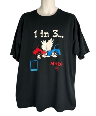 VTG MADD T Shirt XXL Mothers Against Drunk Driving Y2K Nationwide Insurance
