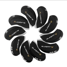 10Pcs Cobra King Club Golf Iron Headcovers Covers Neoprene 4-9 ASPL+W