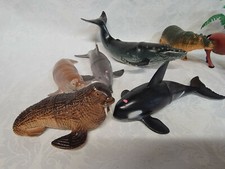 Ocean Animal Hippo Tiger Hippo Panther Whale Dolphin Tree Dramatic Play 3-9" Toy