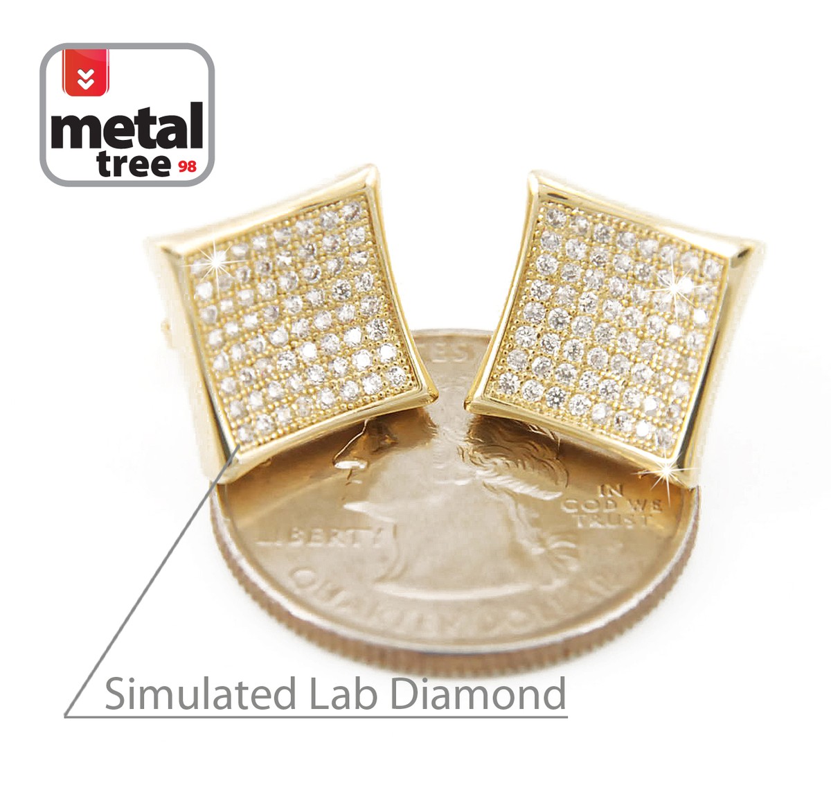 1 Paio Di Orecchini Quadrati Da Uomo In Stile Hip Hop Rock Placcati In - Foto 11