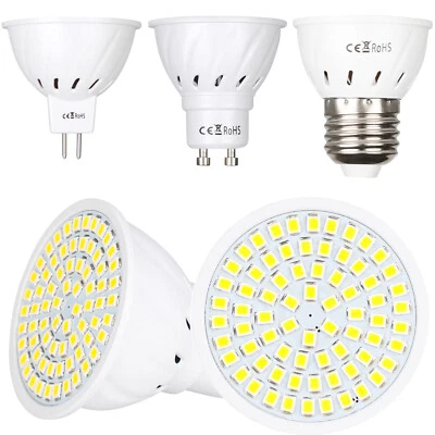 RANPO Foco LED MR16 GU10 E27 7W 2835SMD 12V 24V 220V 240V Lámparas Luz Blanca