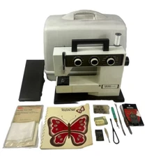 Vintage Husqvarna Viking 3610 Sewing Machine With Case And Accessories Working