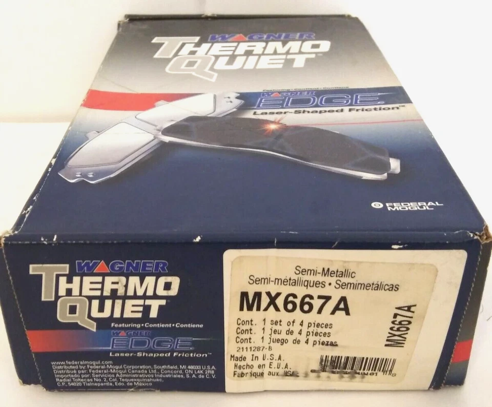 Pastillas de freno traseras de cerámica Wagner TQ MX667A para 01 Ford Explorer 02 03 Ford Sport Foto 2 de 4