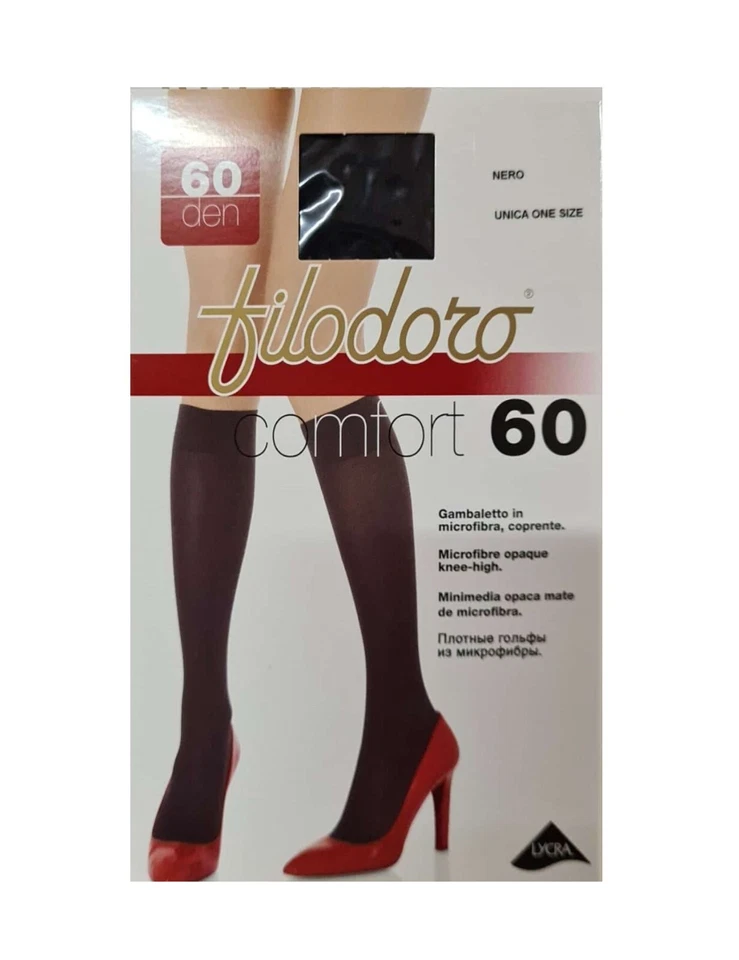 FILODORO Gambaletto coprente opaco 60den microfibra bordo super confortevole 3cf Foto 2 de 4