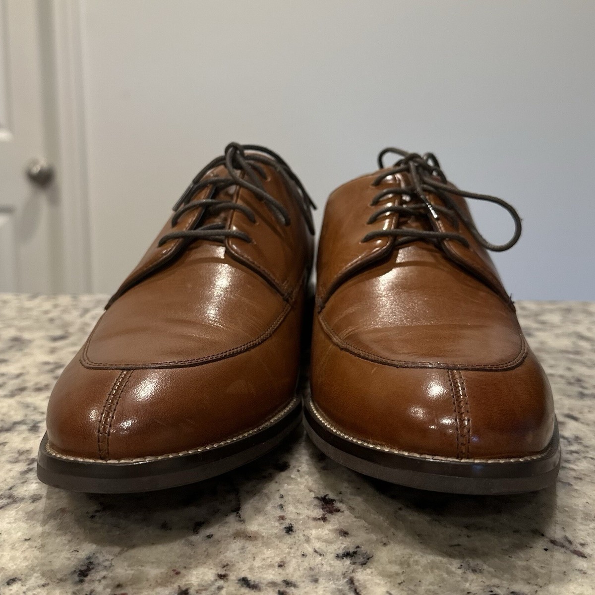 COLE HAAN Lenox Hill men size 8.5 Split Toe Oxford Brown 