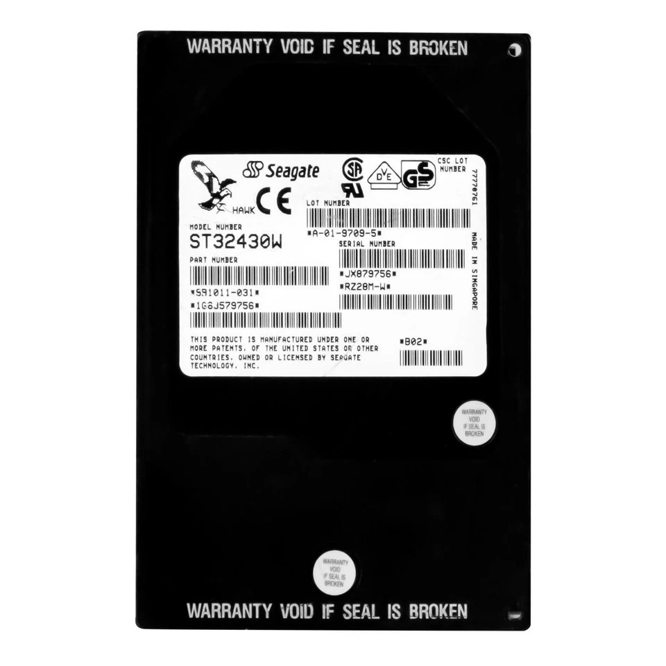 Hard SEAGATE HAWK 2LP ST32430W 2.1GB 5400U/Min Fast Wide 68-pin 3.5'' Inch - Image 3 of 3