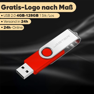 Kostenloses Logo USB-Stick USB2.0 16G 32G 64GB 128GB 256GB Speicherstick drehbar