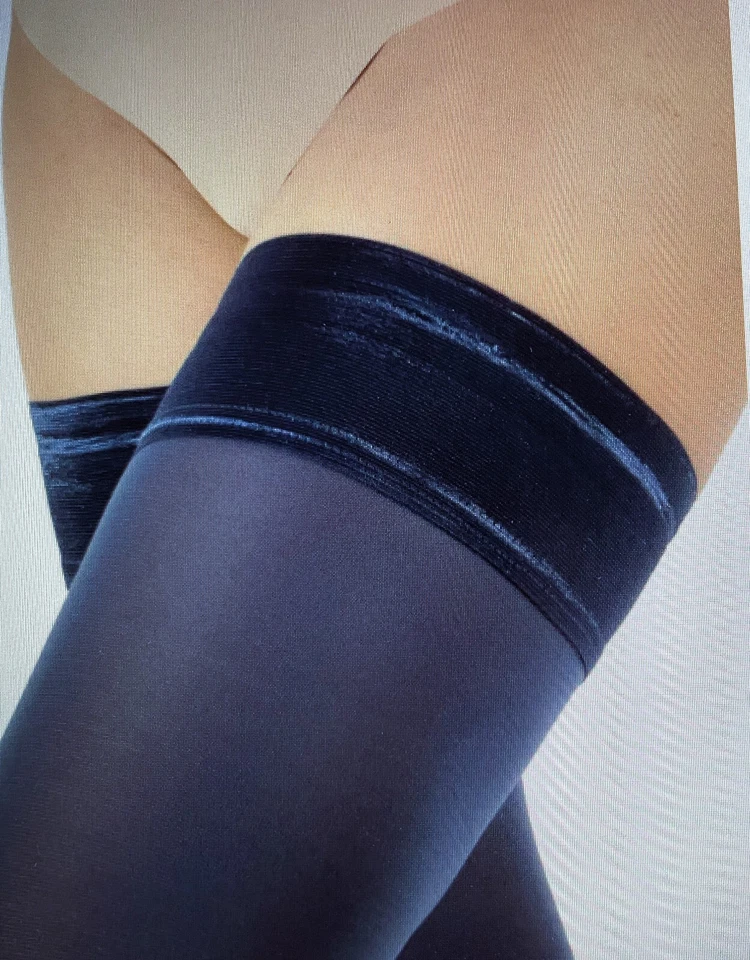 Blickdichte halterlose Strümpfe ,60den Microfaser,  M/L, XL, 2XL 3XL und 4XL - Bild 4 von 4