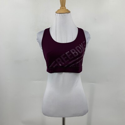 Reebok CrossFit Sports Bra Womens M Medium Purple Cutout Racerback