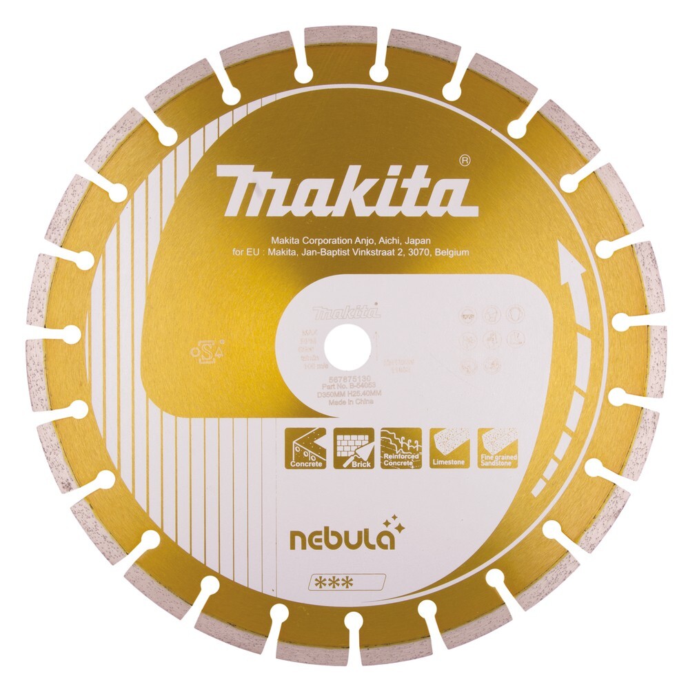 Disco diamantato nebula Ø350mm foro 25,4mm Makita B-54053