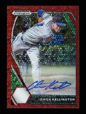 2021 Panini Prizm Draft Owen Kellington Rookie Auto Red Disco 45/99 #PDP102