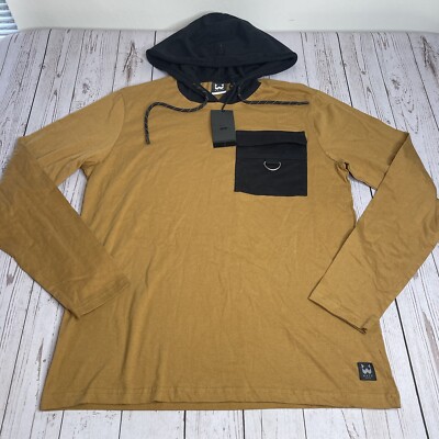 New WXYZ Lightweight Long Sleeve Hoodie Hooded T Shirt Mens Small Shirt NWT