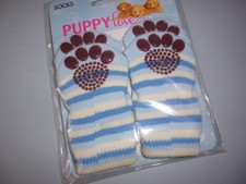 blue Stripe Dog SOCKS Footwear Non-Slip XS/S