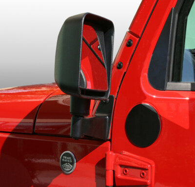 Rugged Ridge Black Mirror Filler Plates Fits 07-18 Jeep Wrangler JK