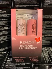 Revlon Highlighter & Blush Duo Stick Fair, Light Pale, Medium or Deep Pick One