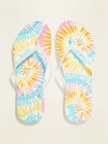 old navy patterned flip flops