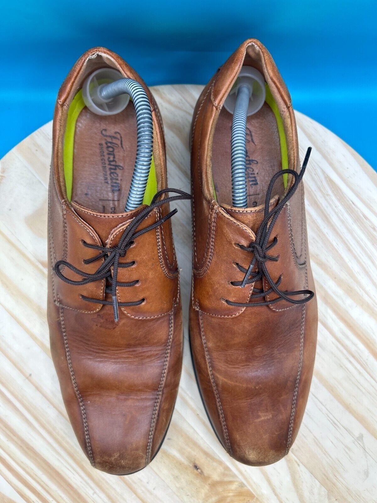 SAOLA Abito Oxford uomo Florsheim Comfortech 11853 221 taglia 10D pelle marrone stringato