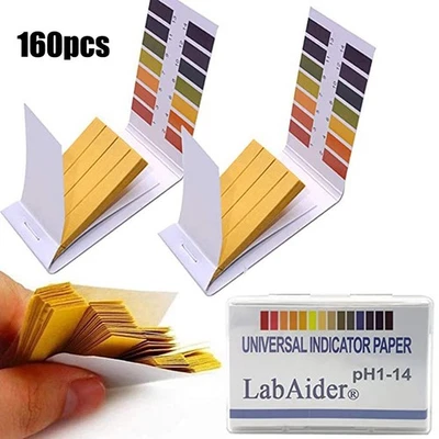 Tournesol Testeur Urine-Saliva 160 Ph Voyant Test-Strips 1-14 Laboratoire Paper - Photo 1/3
