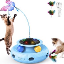 Interactive Cat Toy 3 in 1 Automatic Cat Toy for Indoor Cats, Electric Kitten...