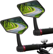 1 Pair Bike Mirror Handlebar end Mount Bicycle Mirrors, Adjustable Shockproof...