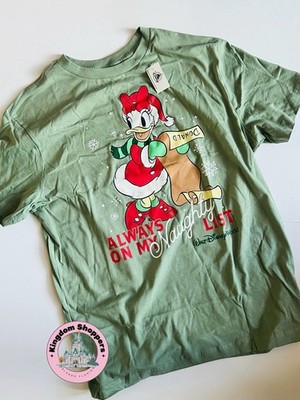 2025 Disney World Daisy Duck Always Nice List Holiday Christmas Shirt Medium M
