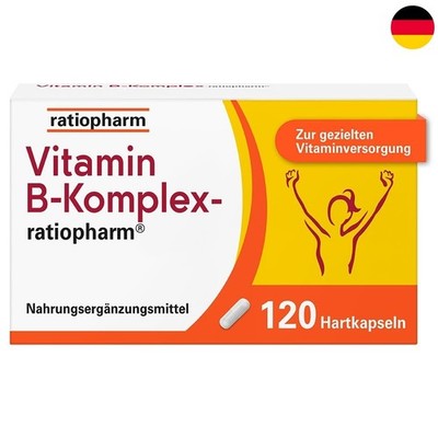 Vitamin B Komplex   Hartkapseln Kombipräparat mit allen 8 B Vitaminen Für DE