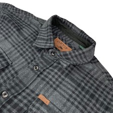 Orvis Men s Flannel Trucker Shirt/Jacket Shacket Gray Plaid XL