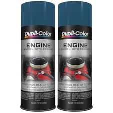 Duplicolor DE1609 (2-Pack), Engine Enamel Paint, Chevrolet Blue, 12 oz Aerosol