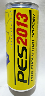 PES 2013 Pro Evolution Soccer Promo Energy Drink Can KONAMI Rare EXPIRED Display