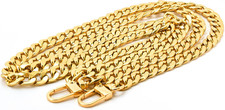 Handmade DIY 47" Gold Purse Chain Straps Accessories   Replacement Crossbody  S