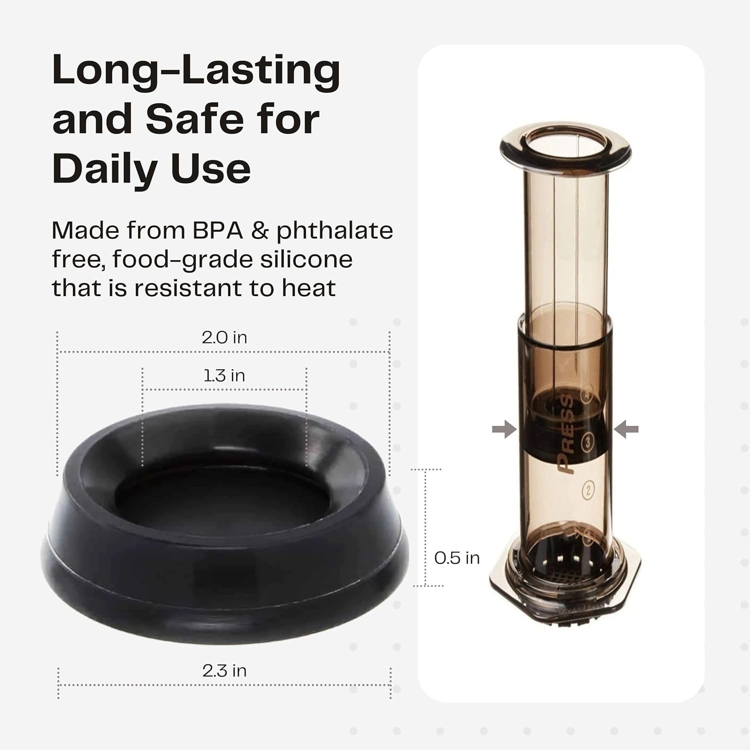 Replacement Plunger Seal Compatible with AeroPress Coffee & Espresso Maker