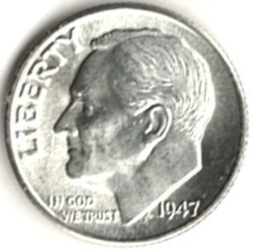 1947 D ROOSEVELT DIME in UNCIRCULATED CONDITION ~     stk 311